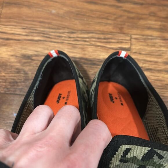 Birdies Blackbird Flat Loafer Shoe Camo Green Point Knit Size 9 - Picture 6 of 7